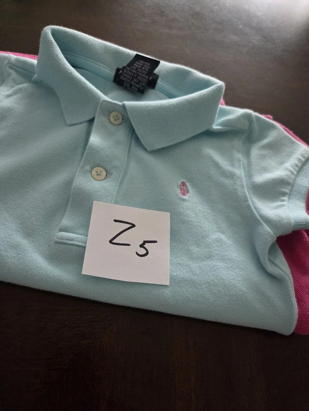 Ralph Lauren Kids Polo Shirts in Hot Pink and Light Blue - Set of 2